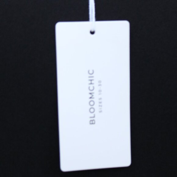 NEW Bloom Chic Black Sleeveless Square Neck Poly Knit A-Line Full Dress Sz 14/16 - Picture 6 of 8